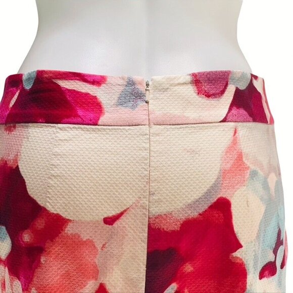 LOFT ANN TAYLOR Skirt Cotton Floral Pencil Skirt With Back Zipper Closure Knee L - Picture 5 of 10